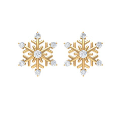 Diamond Snowflake Christmas Earrings