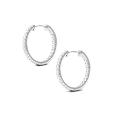 Classic Diamond Hoop Earrings with Certificate