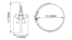 Diamond Flower Huggie Earrings for Women