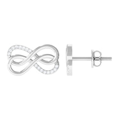 Diamond Twin Infinity Stud Earring