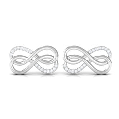 Diamond Twin Infinity Stud Earring