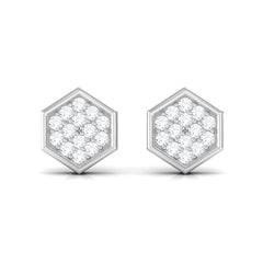 Minimal Diamond Geometric Earrings for Everyday