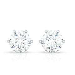Real Diamond Solitaire Martini Stud Earrings