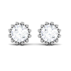 Certified Natural Diamond Studs with Screw Back