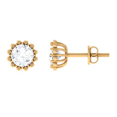 Certified Natural Diamond Studs with Screw Back