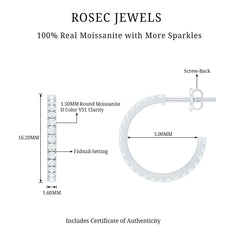 Certified Moissanite Hoop Earrings