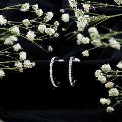Certified Moissanite Hoop Earrings