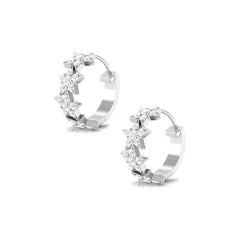 Certified Moissanite Star Hoop Earrings