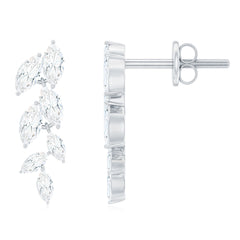 Marquise Cut Moissanite Bridal Dangle Earrings