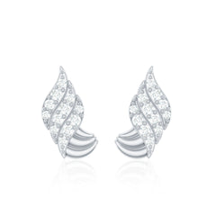 Contemporary Diamond Stud Earrings with Certificate