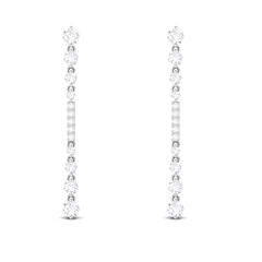 1.25 CT Certified Moissanite Simple Dangle Earrings