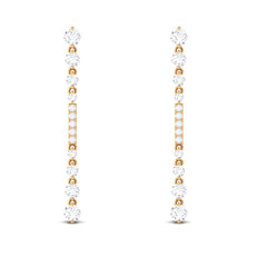 1.25 CT Certified Moissanite Simple Dangle Earrings