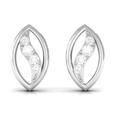 Certified Moissanite Petal Stud Earrings