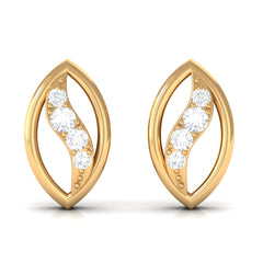 Certified Moissanite Petal Stud Earrings