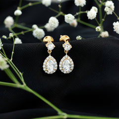 2.50 CT Moissanite Bridal Dangle Earrings in Prong Setting