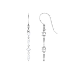 1/2 CT Simple Moissanite Gold Dangle Earrings