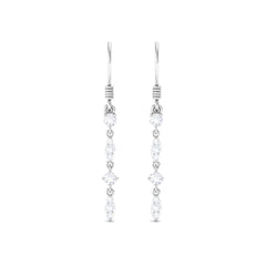 1/2 CT Simple Moissanite Gold Dangle Earrings