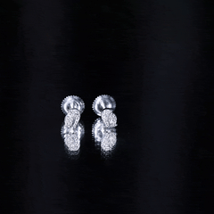 Natural Diamond Christmas Penguin Earrings With Certificate