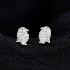 Natural Diamond Christmas Penguin Earrings With Certificate