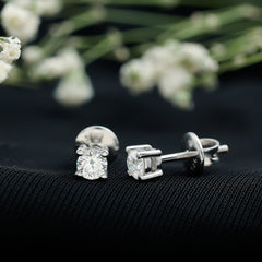 Certified Lab Grown Diamond 4 Prong Stud Earrings