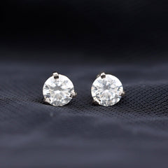 Solitaire Lab Grown Diamond Martini Stud Earrings