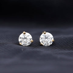 Solitaire Lab Grown Diamond Martini Stud Earrings