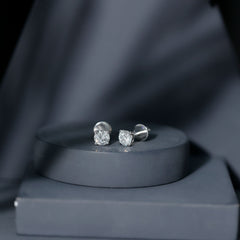 Brilliant Cut Lab Grown Diamond 1 Carat Stud Earrings