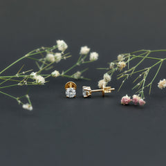Brilliant Cut Lab Grown Diamond 1 Carat Stud Earrings