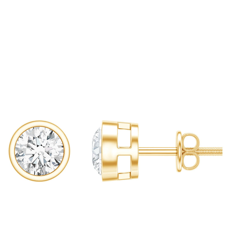 Solitaire Lab Grown Diamond Dainty Stud Earrings