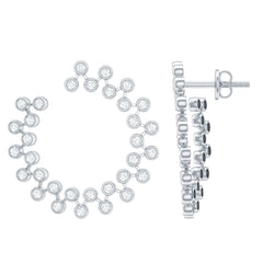 Certified Moissanite Big Stud Earrings For Women