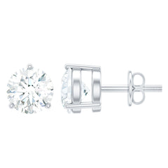 0.63 Carat Round Moissanite Stud Earrings