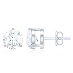 0.63 Carat Round Moissanite Stud Earrings