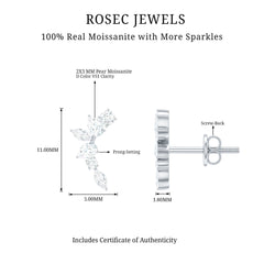 Certified Moissanite Climber Earrings