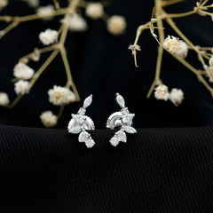 Certified Moissanite Climber Earrings