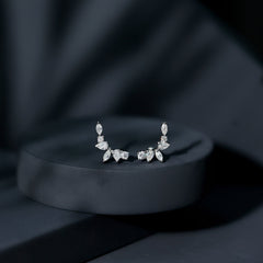 Certified Moissanite Climber Earrings