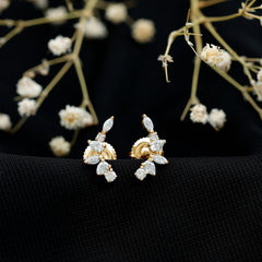 Certified Moissanite Climber Earrings