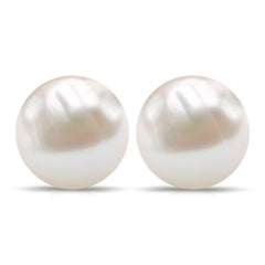 8MM Solitaire Pearl Stud Earrings with Screw Backs