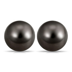 16.25 CT Elegant Tahitian Pearl Solitaire Stud Earrings in Bead Set