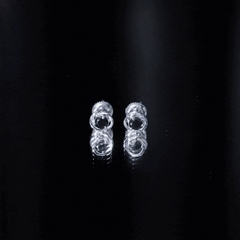 Solitaire Lab Created Black Diamond Swirl Stud Earrings