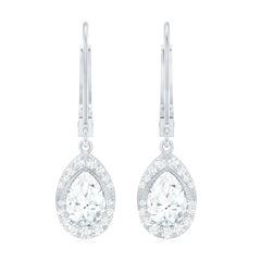 Lab Grown Diamond Drop Dangle Earrings With Lever Back