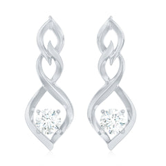 Certified Lab Grown Diamond Bridal Earrings With Screw Back