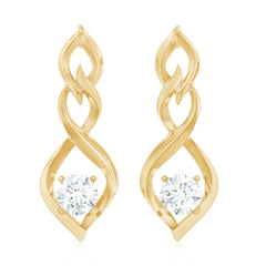 Certified Lab Grown Diamond Bridal Earrings With Screw Back