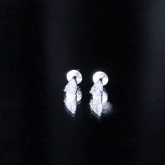 Certified 0.7 Carat Lab Grown Diamond Stud Earrings in Sterling Silver