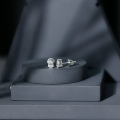 Certified 0.7 Carat Lab Grown Diamond Stud Earrings in Sterling Silver