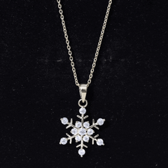Certified Moissanite Scatter Snowflake Pendant