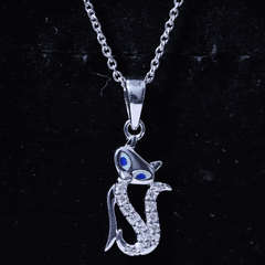 Certified Diamond Kitty Necklace For Women