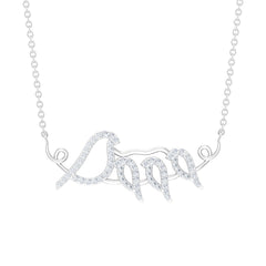 Mama Bird Necklace with Pave Set Moissanite