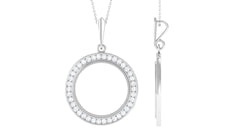 2.25 CT Certified Moissanite Eternity Pendant in Gold