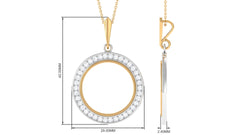 2.25 CT Certified Moissanite Eternity Pendant in Gold