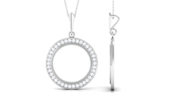 2.25 CT Certified Moissanite Eternity Pendant in Gold